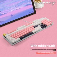 Clavier mécanique RGB 104 touches Axe vert rouge Filaire E-Sports Interface USB virtuelle Ordinateur portable Clavier mécanique de jeu