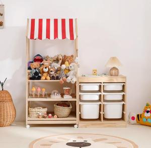 Armoire <span class=keywords><strong>de</strong></span> <span class=keywords><strong>rangement</strong></span> <span class=keywords><strong>pour</strong></span> vêtements <span class=keywords><strong>de</strong></span> bébé avec aire <span class=keywords><strong>de</strong></span> jeu, organisateur <span class=keywords><strong>de</strong></span> jouets <span class=keywords><strong>pour</strong></span> chambre d'enfant - Product Image 4