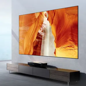 4K lazer projektör ev sinema sistemi için 100 ''projeksiyon perdesi ALR UST sabit çerçeve ekran