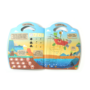 Livre d'activités interactif personnalisé avec poignée, portable, découpé, pour enfants, jeu éducatif précoce, labyrinthe et livre de <span class=keywords><strong>quiz</strong></span> imprimé - Product Image 3