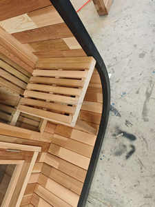 Locale Sauna tradizionale all'aperto per 4-6 persone da 6kw stufa in cedro rosso quadrato Sauna casa a vapore lontano infrarosso include pannello di controllo - Product Image 3