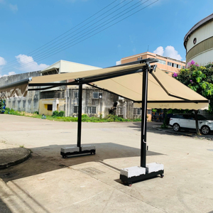 Modèle extérieur le moins cher nouvel auvent auvent pa enduit de poudre motorisé meilleur auvent de patio pare-soleil double face rétractable - Product Image 1