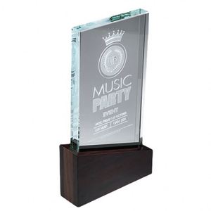 New Marble Creative Company Réunion annuelle Souvenir Médaille en bois massif Prix Trophée en cristal imprimé couleur - Product Image 5