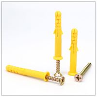 Hangfan Anclaje de palanca de plástico de nailon Croaker amarillo profesional Martillo de acero recubierto de zinc Anclaje de pared Rosca M8 12mm
