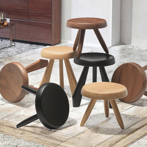 High Quality Convertible Modern Round Ottoman <b>Stool</b> Chair Charlotte Perriand Tabouret Meribel for Hotel & Supermarket Use - Product Image 3