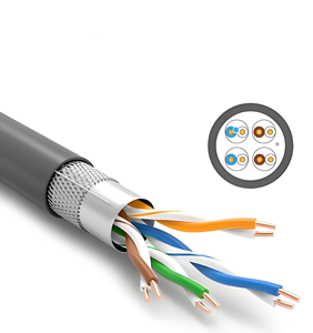 Câble Ethernet blindé Cat5e FTP 4P 24AWG |   Câble réseau blindé extérieur pour LAN CCTV PoE Cat 5e SFTP STP en vrac - Product Image 2