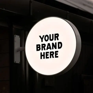 Enseigne lumineuse ronde personnalisée pour extérieur, boîte lumineuse LED pour publicité extérieure/intérieure, boîte lumineuse en acrylique pour <span class=keywords><strong>taverne</strong></span>, bar - Product Image 1