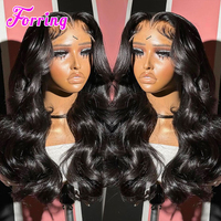 Wig Rambut Asli Vietnam 100% Tanpa Lem, Full HD Lace Frontal, Model Body Wave, Wig Rambut Asli Tanpa Lem 13x4 5x5 Lace Closure