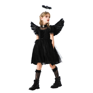 Suministro al por Mayor de Disfraces de Halloween para Niñas, Vestido de Ángel, Diablo, Vampiro, Bruja, Traje de Jazz para Actuaciones de Danza Infantil - Product Image 5