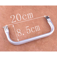Cadre de sac à main en métal DIY, fermoir à pression, cadre carré pour sac, intérieur en aluminium, cadre tubulaire en forme de U pour la fabrication de sacs à main