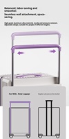 Maleta Rígida Moderna y Elegante de ABS+PC con Barra de Arrastre, 4 Ruedas Giratorias, Candado de Combinación TSA y Cierre a Prueba de Explosiones para Viajes