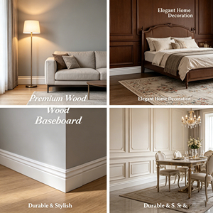 Plinthe en <span class=keywords><strong>bois</strong></span> massif couleur naturelle chêne pour commande en gros, assortie aux parquets en <span class=keywords><strong>bois</strong></span> dur - Product Image 3
