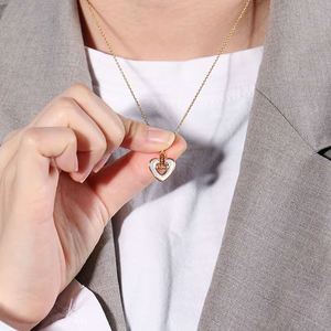 Conjunto de Collar y Pendientes Versátiles de Alta Gama para Mujer, Chapado en Oro, con Corazón, Perla, Cadena de Espina de Serpiente, para Aniversarios, Día de la Madre, con Circonita - Product Image 2