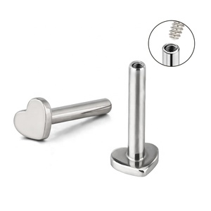 Gzn xuyên Titan threadless & đẩy Pin tam giác tim hoa labret bài - Product Image 6
