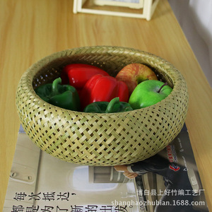 फलों के भंडारण के लिए हस्तनिर्मित डबल लेयर दिल के आकार की बुने की टोकरी - Product Image 4