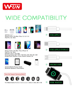 <span class=keywords><strong>4</strong></span> in 1 시계 전화 충전기 케이블 멀티 충전 코드 고속 마그네틱 케이블 애플 워치 아이폰 팟 안드로이드에 대한 3.3ft USB 유형 C - Product Image 2