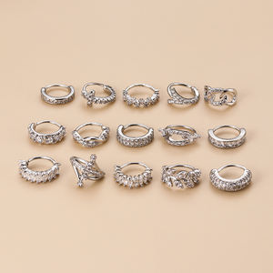 Anneaux de <span class=keywords><strong>nez</strong></span> classiques ouverts réglables en cuivre avec zircon cubique pour femmes, bijoux de <span class=keywords><strong>piercing</strong></span> pour <span class=keywords><strong>narine</strong></span> - Product Image 3