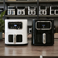 Friteuse à air électrique moderne multifonctionnelle 10L avec écran LCD, machine à cuire sans huile pour un usage domestique, économie d'énergie