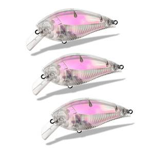 Top Right T-9208 70mm 12g Vente en gros Crankbait à queue carrée, leurres artificiels, corps <span class=keywords><strong>de</strong></span> leurres, réfléchissant laser interne, non peint - Product Image 6