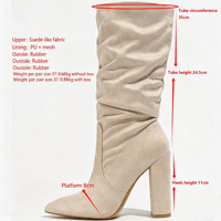 Bottes de pole dance à plateforme haute de 20 cm, style européen et américain, imperméables, pour la nuit et le catwalk, collection hiver, sexy, pour l'export.