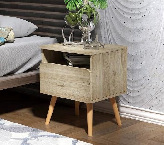 Table D'appoint moderne Meubles Table de Chevet En Bois Avec Tiroirs