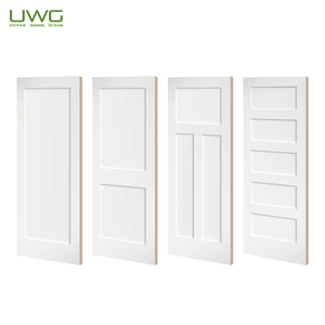 Puerta Interior de 3 Paneles Estilo Shaker de 30 x 80 Pulgadas, Núcleo Hueco de Madera, MDF Moderno con Imprimación Blanca, Aislamiento Acústico, Certificado FSC, para Baño - Product Image 3