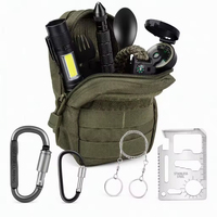 Kit d'outils multifonctionnels de survie EDC 10-en-1 en gros avec sac en tissu Oxford pour le camping, la randonnée et les situations d'urgence