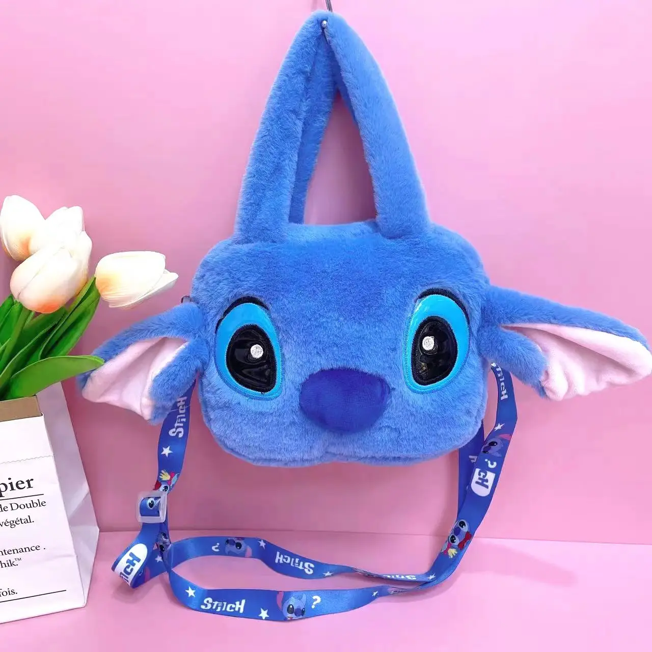 Custom Cute Bags Kuromi Stitch Melody Women Plush Handbag Stuffed Animal Toys Purses and Handbags Plush Toys Birthday Gifts