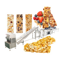 Machine de fabrication de barres de riz, de bonbons et de noix Ligne de production de barres de céréales à énergie protéique avec machine de coupe et d'emballage