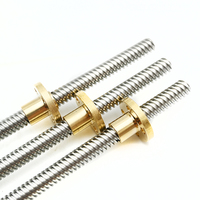 Ball Screw TR6X2 TR6*2 300mm Stainless Steel with Brass Nut Bearing Factory Direct Customized