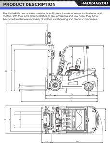 Montacargas Eléctrico Personalizado de Fábrica a Bajo Precio, 4WD, Mástil de Dos Etapas, Batería de Plomo-Ácido, 6-8 Horas de Autonomía, Elevación de <span class=keywords><strong>3</strong></span> Metros, 1 Tonelada - Product Image 5