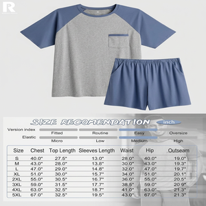 Ensemble décontracté 2 pièces unisexe : T-shirt à manches courtes en coton tricoté respirant (95 %) à col rond et short brodé – Printemps/Été - Product Image 5