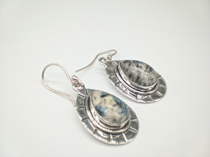 Pendientes de Plata de Ley 925 con Piedra Natural K2, Hechos a Mano, Joyería de Diseño para Mujer, Venta al por Mayor, Estilo Boho Étnico, Pendientes de Cristal - Product Image 3