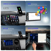 Autoradio Android 2din Podofo 4+64G, écran 7 pouces, bouton unique, Carplay/Android Auto sans fil, GPS, WiFi, radio pour voiture OEM ODM
