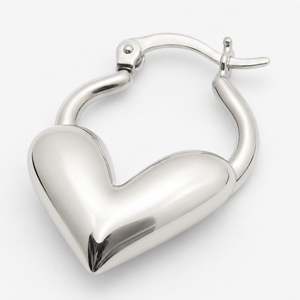 Geometric Heart Hoop Earrings for Women Elegant Everyday Fashion Jewelry - Product Image 3
