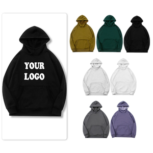 OEM Men Hooded Sweatshirt Cotton Heavy Weight Mock Neck Puff <b>Screen</b> Print Regular Fit Pullover - Product Image 6