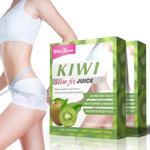 Wholesale Private Label Kiwi Flavored Slim Supplement Flat Tummy Fat Burn Slimming Juice Weight Loss Drink Powder