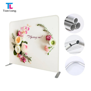 TianLang Customized Aluminum <b>Frame</b> Stand Straight Tension Fabric <b>Backdrop</b> Trade Show Display for Wholesale - Product Image 4