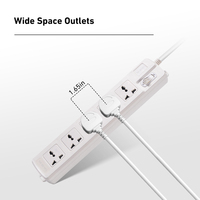 Placa de alimentación personalizada de fábrica, cable de extensión de cobre, 5 orificios, 3M, salida de enchufe múltiple, 10A/250V, enchufe estándar europeo para oficina en casa