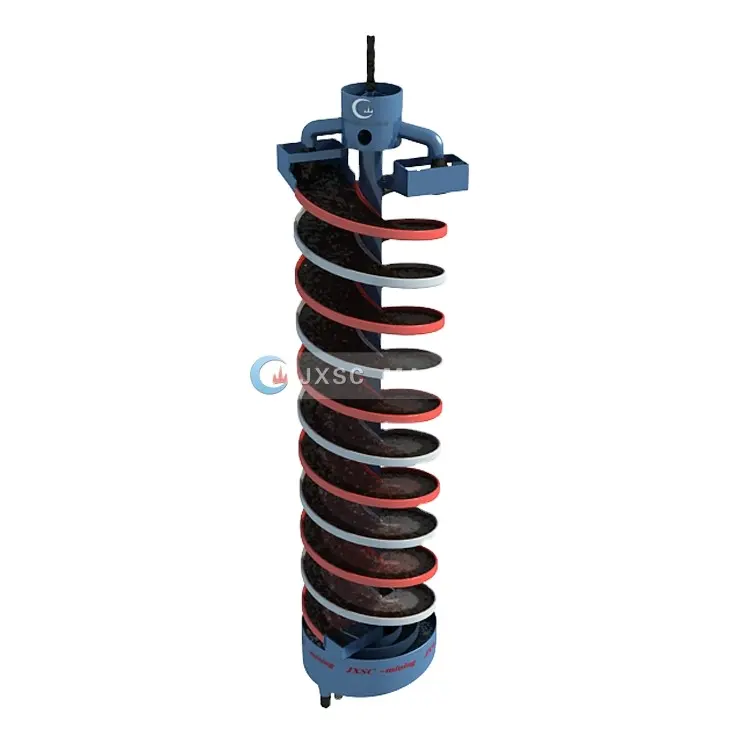 Concentrador espiral plástico da calha do separador de gravidade do equipamento de mineração do mineral de cromo do sistema completo ouro cromo carvão zircão