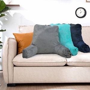 Almohada de lectura con cuña <span class=keywords><strong>para</strong></span> <span class=keywords><strong>cama</strong></span>, <span class=keywords><strong>cojín</strong></span> de descanso grande con brazos y bolsillos, soporte trasero <span class=keywords><strong>para</strong></span> sentarse <span class=keywords><strong>en</strong></span> <span class=keywords><strong>la</strong></span> <span class=keywords><strong>cama</strong></span> con bolsillo - Product Image 2