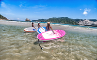 H2OSUP Planche de Stand Up Paddle Gonflable Rose Certifiée CE pour Femme Portable 10'6ft Garantie 3 Ans Ensemble Complet Aileron Unique