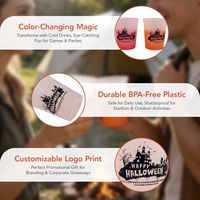 Gobelets réutilisables en plastique PP personnalisés, couleur ambiance stade, avec logo pour événements, fêtes, sports et jeux