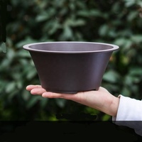 Dia.22cm H.9.8cm plastique classique rond bonsaï pot succulent planteur en plastique cactus pot avec bord