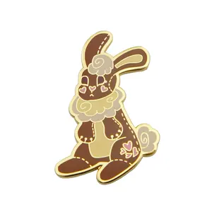 Factory Custom Animals Hard Enamel Lapel Pin Rabbit Lapel Pin