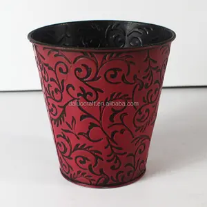 tin bucket holding metal flower pot plant succulent plant pots wholesale