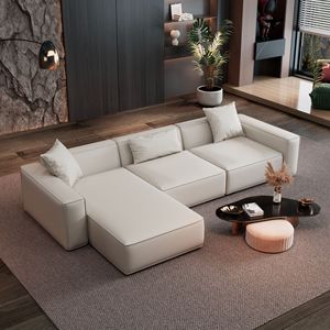 Sofá Modular en Forma de L, Moderno y Minimalista, Relleno de Espuma y Tapizado en Tela, para Hogar, Oficina o Sala de Estar - Product Image 2