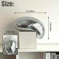 Décor de boule Disco fondu fait à la main miroir carrelage dégoulinant pièce maîtresse, Funky esthétique chambre ornement rétro maison cadeau