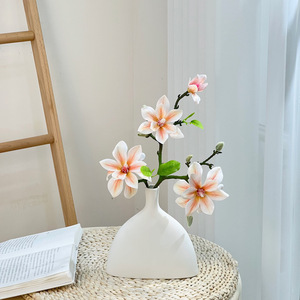 Arreglo de Flores Artificiales de Magnolia, Hecho a Mano con Seda, Decoración Moderna para el Hogar, Accesorios para Bodas - Product Image 4