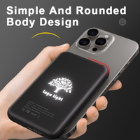 Batería Externa Ultra Delgada de 5000 mAh con 2 Puertos USB y Logo Luminoso Personalizado, Regalo Promocional de Proveedor de Oro de Alibaba, Nuevos Productos
